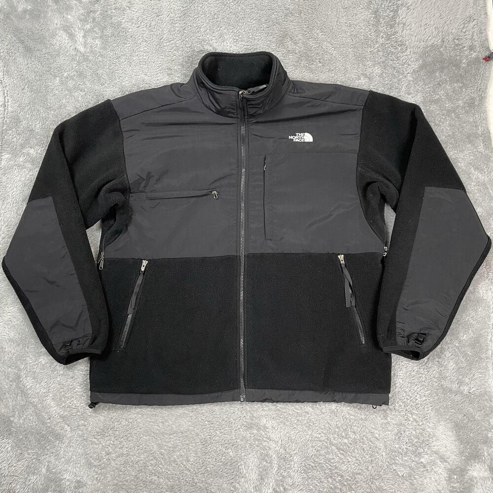 The North Face Denali Jacket Mens XL Black Fleece Polartec Zip Pockets Outdoor